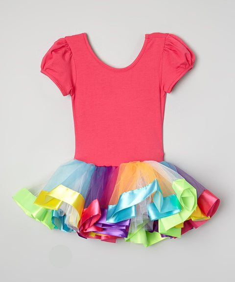 Hot Pink & Rainbow Ballet Dress