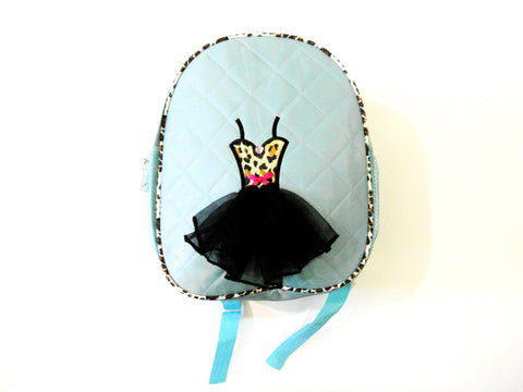 Blue Back Pack With Cheetah Tutu