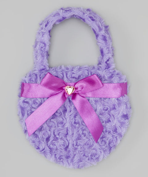 Purple Heart Velvet Purse