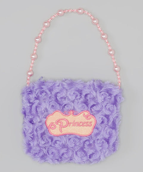 Purple Princess Pearl Velvet Purse