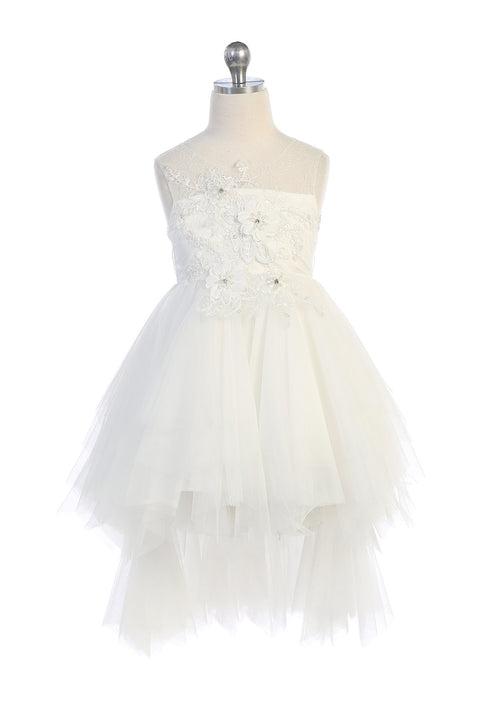 Embellished Applique Detachable Skirt Dress