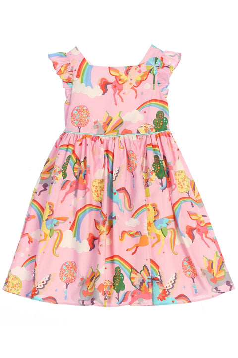 Rainbow Unicorn Girl Dress