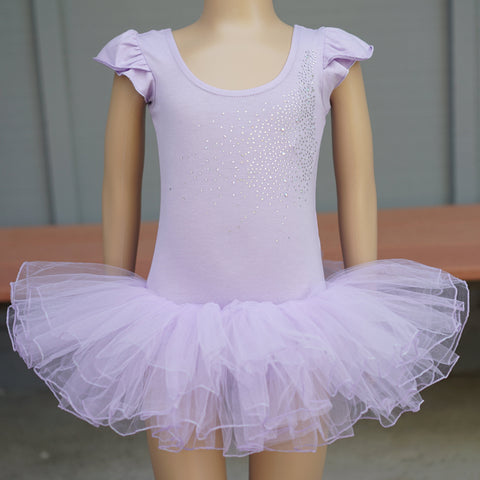 Lavender Rhinestone & Bow Ballet Dress