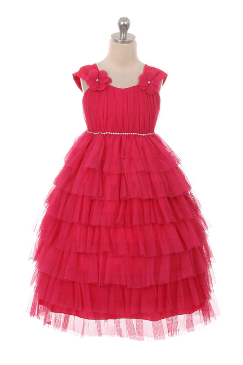 Layered Mesh Girl Dress