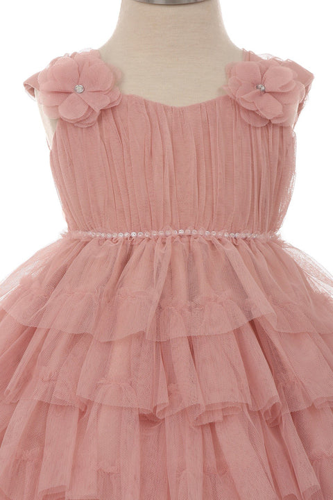 Layered Mesh Baby Dress
