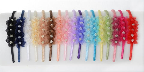 Organza with Pearls Headband
