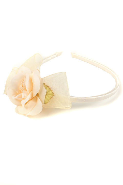 Flower & Organza Bow Headband