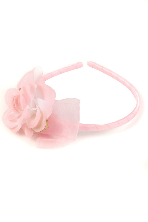 Flower & Organza Bow Headband