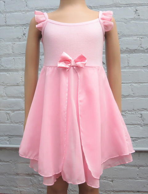 Pink Empire-Waist Chiffon Skirted  Ballet Dress