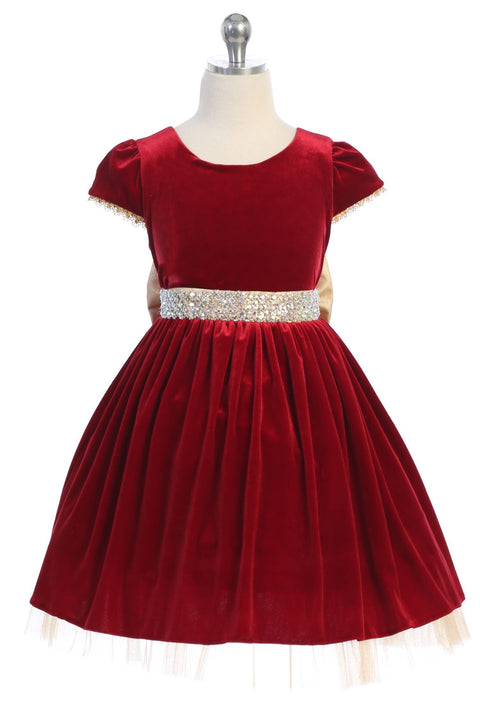 Velvet Crystal Rhinestone Dress