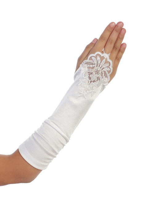 Cutie Flower Girl Gloves - #KFBL