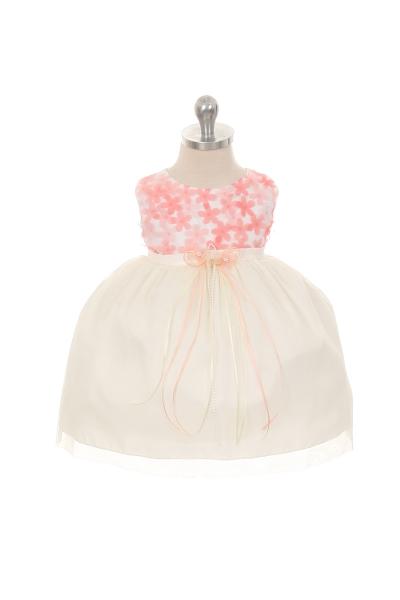 3D Chiffon Flower Mesh Dress
