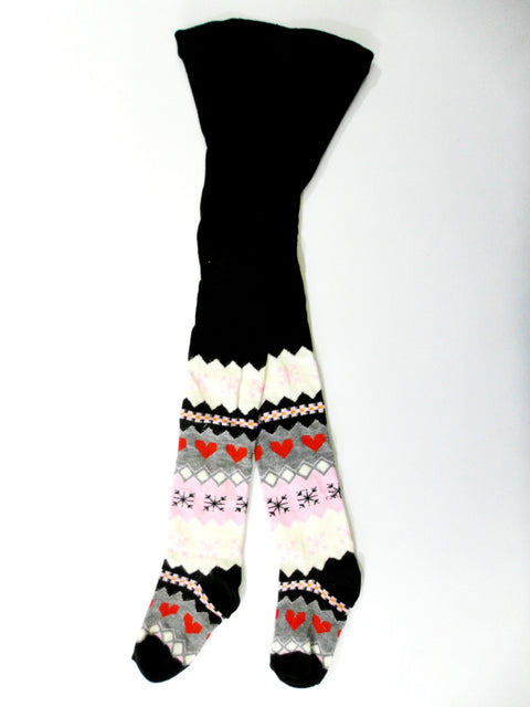 Black & White Hearts Tights