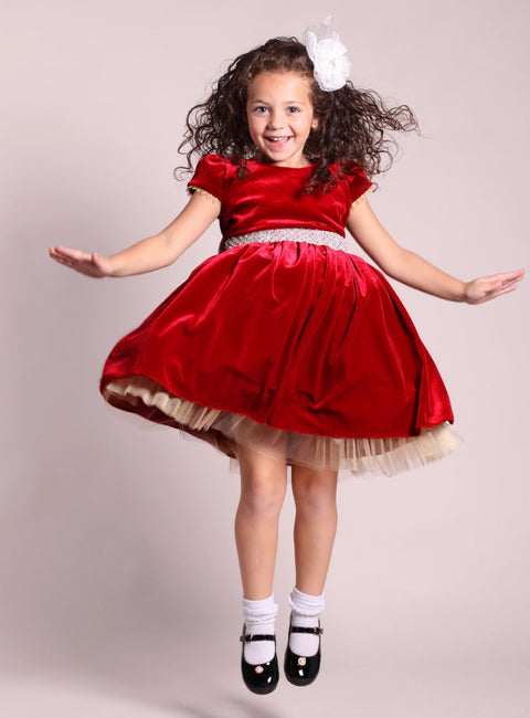 Velvet Crystal Rhinestone Dress