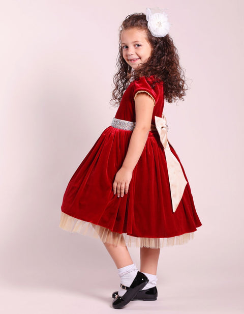 Velvet Crystal Rhinestone Dress