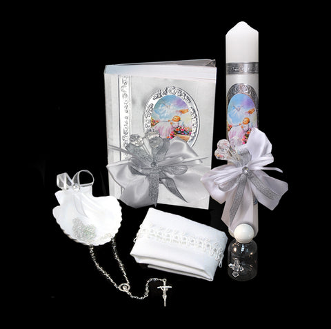 Large Baptism Candle Set Blessed