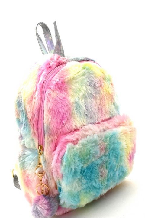 Unicorn Faux-Fur Backpack