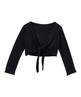 Black Ballet Wrap Top