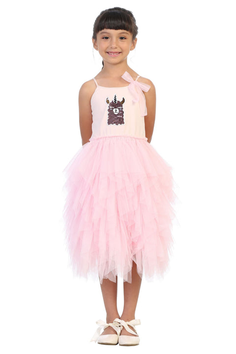 Llama-corn Flip Sequin Tutu Dress