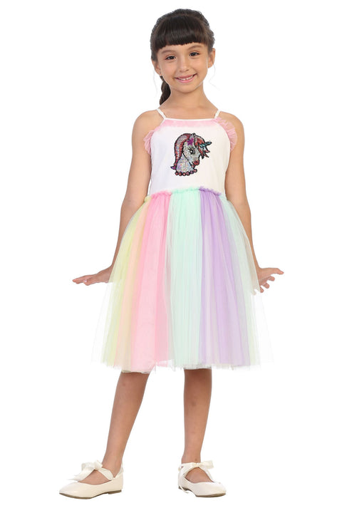 Unicorn Flip Sequin Tutu Dress