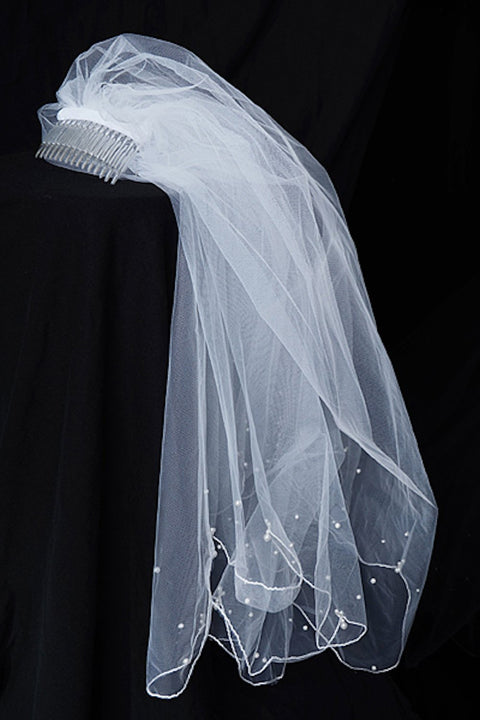 Veil Embedded with Pearls
