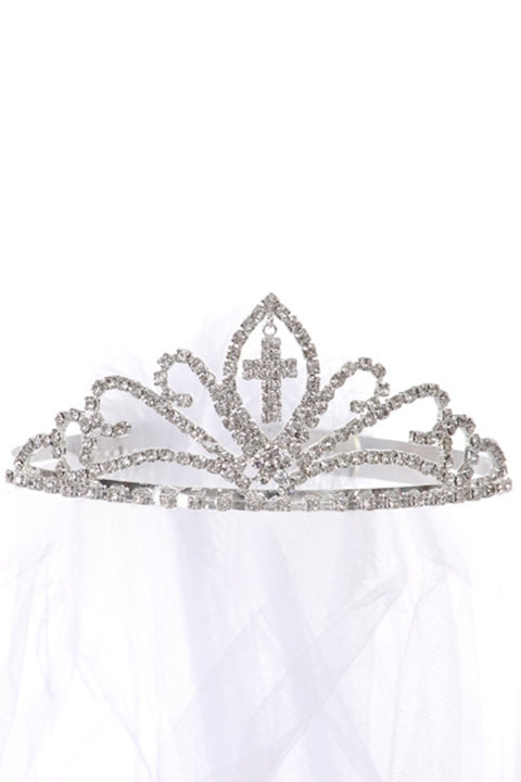 Cross Tiara with Veil