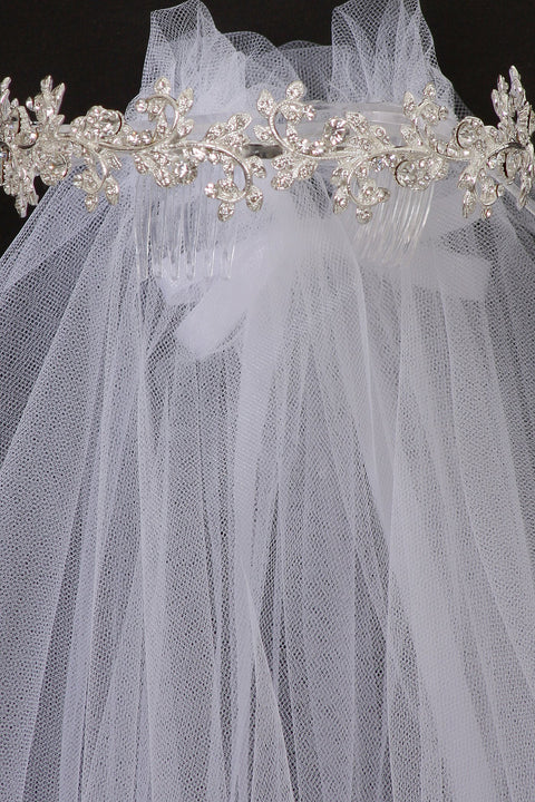Goddess Crystal Crown with Veil