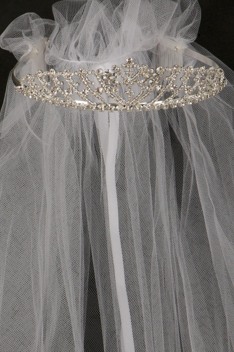 Double Cross Tiara w/ Veil