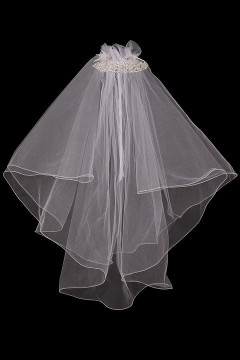 Rhinestone Tiara w/ Veil