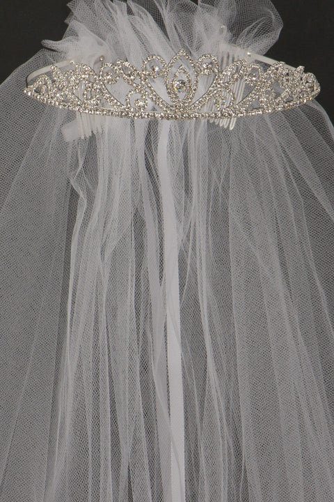 Rhinestone Tiara w/ Veil