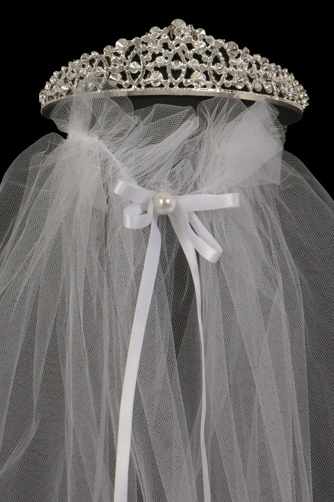 Full Rhinestone Tiara w/ Veil