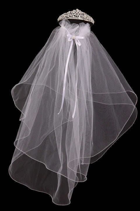 Full Rhinestone Tiara w/ Veil