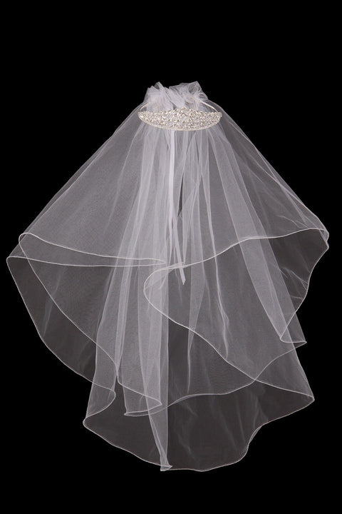Full Rhinestone Tiara w/ Veil