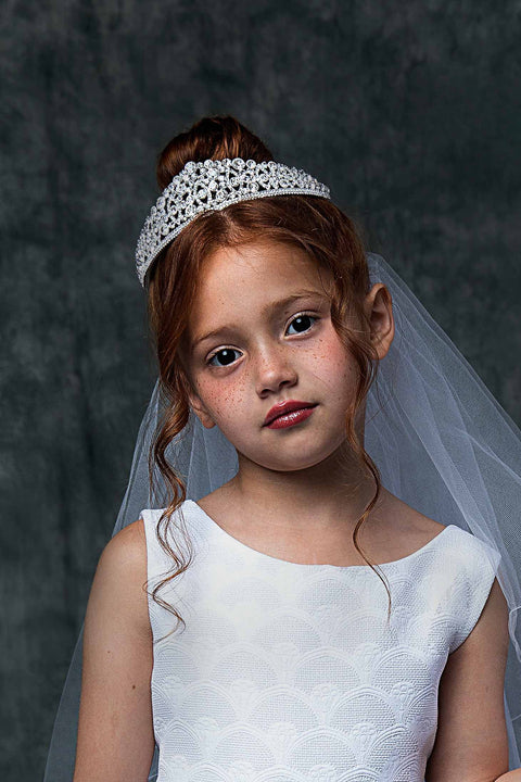 Full Rhinestone Tiara w/ Veil