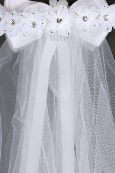 Gem Flower Crown Veil