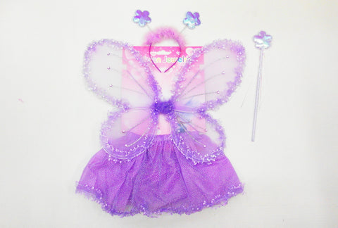 Purple Wing Set With Tutu