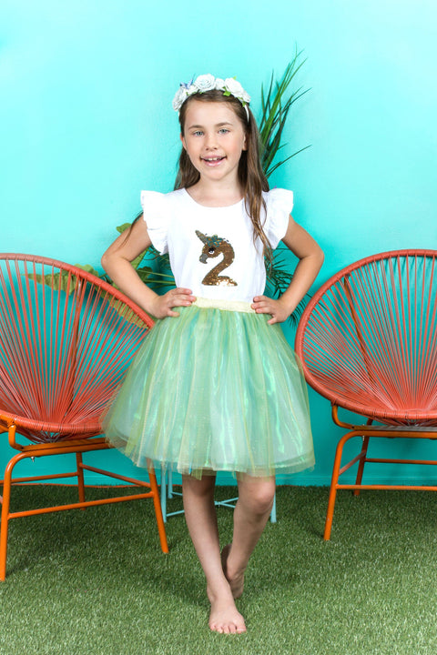 Flamingo-corn Flip Sequin Shirt