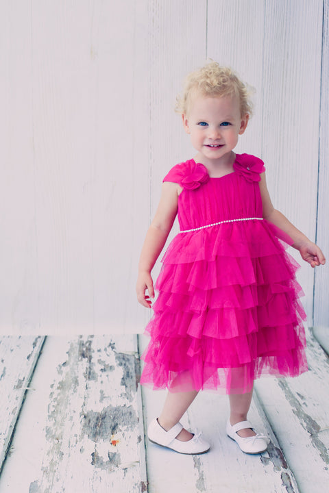 Layered Mesh Baby Dress