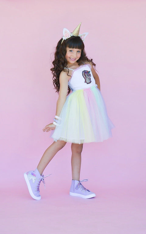 Unicorn Flip Sequin Tutu Dress
