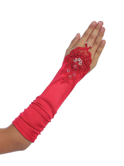 Cutie Flower Girl Gloves - #KFBL