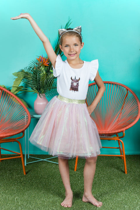 Llama-corn Flip Sequin Shirt
