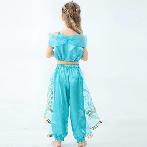 Turquoise Aladdin Jasmine Costume Dress