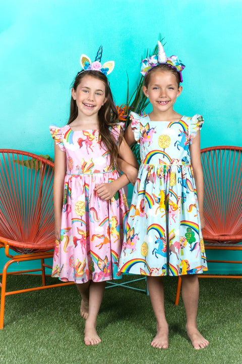 Rainbow Unicorn Girl Dress