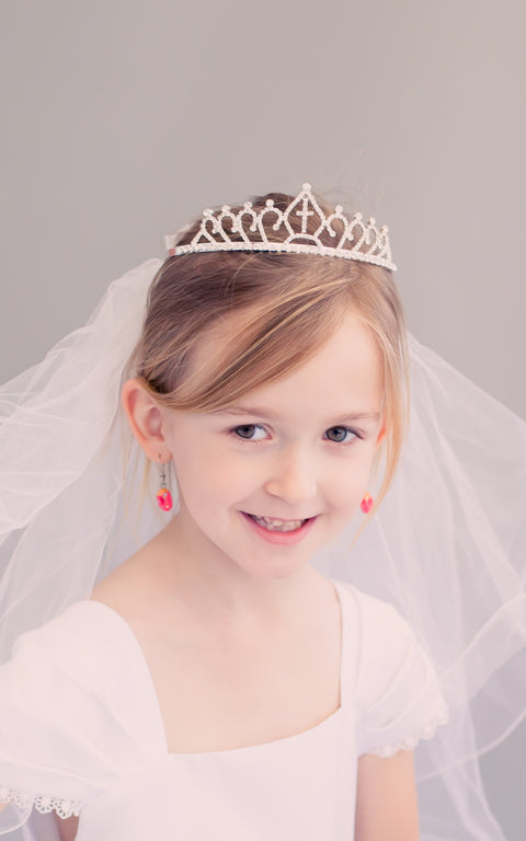 Cross Tiara with Veil